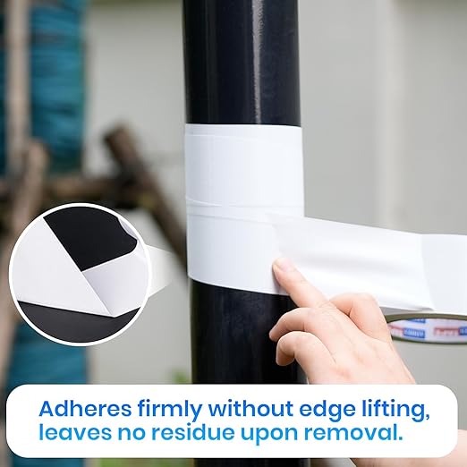 ADHES Corrosion Protection Pipe Tape, PVC Weatherproof Pipe Wrap Tape for Drain Pipe, Metal & Electrical Piping, Underground Pipe, 2 Inch X 36 Yds, 24 Rolls, White