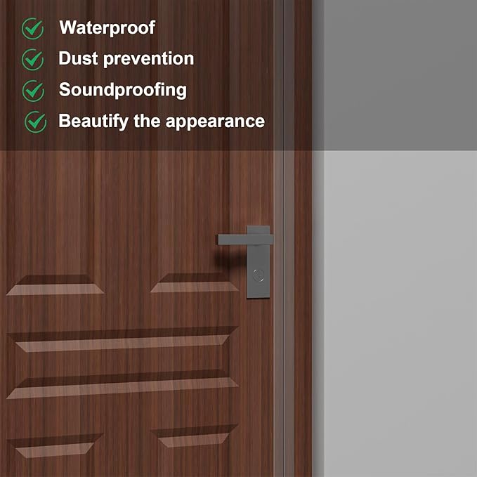 Thickened Weather Stripping Door Seal, Gap Seal for Frame and Gaps Draft Stopper,Glass Shower Door Sweep, Clear, 20 Feet x 3 Inch