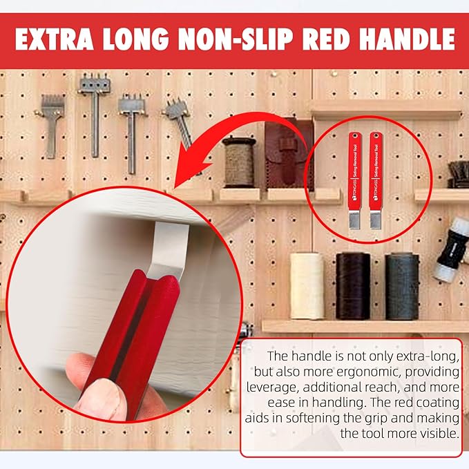 TonGass 7-Inch Vinyl Siding Removal Tool with Extra Long Handle, Steel Blade Vinyl Installation and Removal Tool, The Ultimate Vinyls Zip Tools, Avoid Damaging Vinyls Siding Tools - 1 Pack