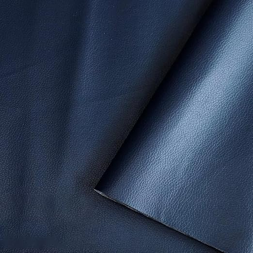Self Adhesive Leather Repair Patch Navy Blue Faux Leather Fabric 19.7 x 54 Inch Leather Repair Tape Kit for Upholstery, Furniture, Couch, Sofa, Car Seats, Chairs