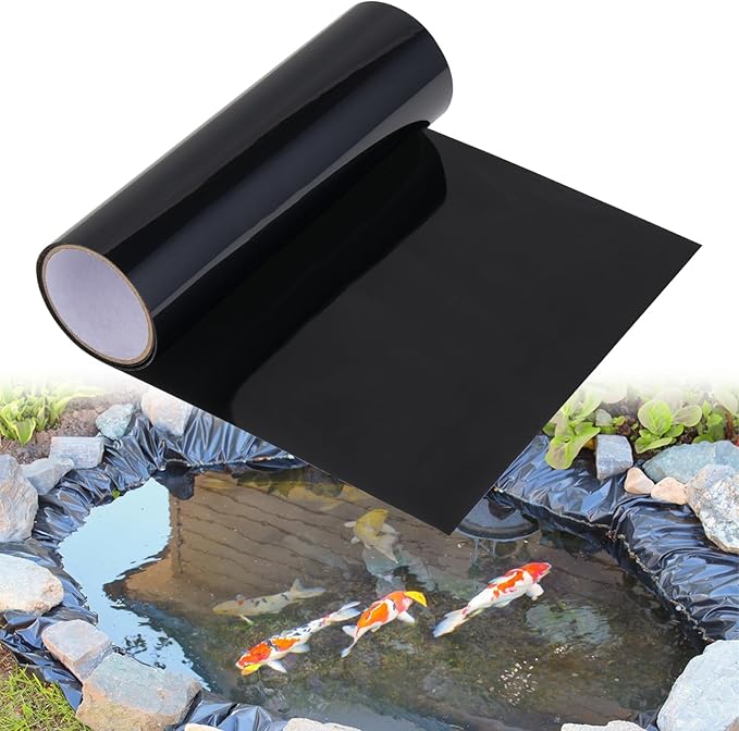 60”x 12” Pond Liner Seam Tape Single Sided PVC Waterproof Adhesive Tape for EPDM Liners Waterproof Pond Repair Kit Thickened Peel and Stick Seam Tape for Outdoor Roof Garden Cover Patch Repair