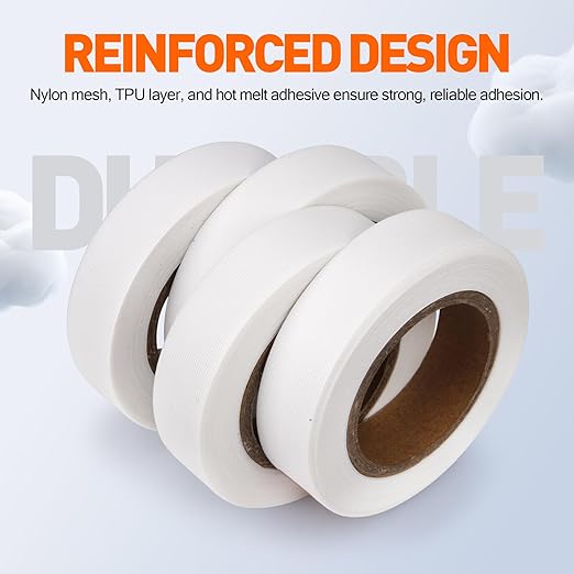 TPU Seam Sealing Tape – Waterproof Heat-Seal Fabric Repair Tape for Tents, Outdoor Gear, and Apparel, 0.79 in x 5.47 yd, White