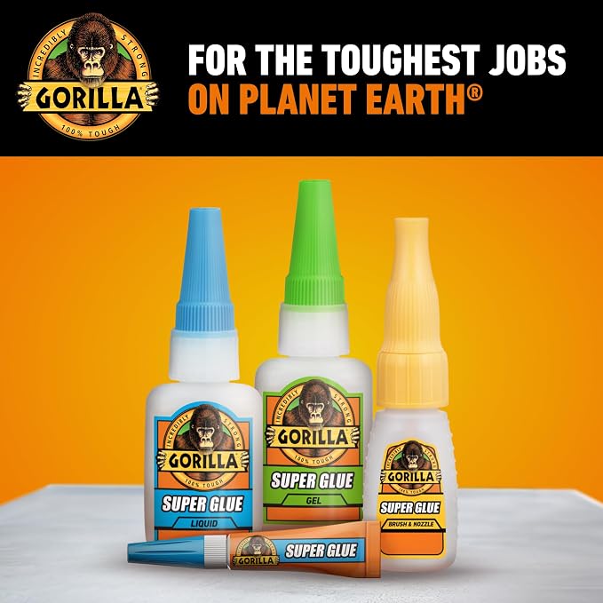 Gorilla Super Glue Gel XL, Clear 25g (Pack of 1) - Fast‑Setting, No‑Drip Control for Precise All‑Purpose Repairs