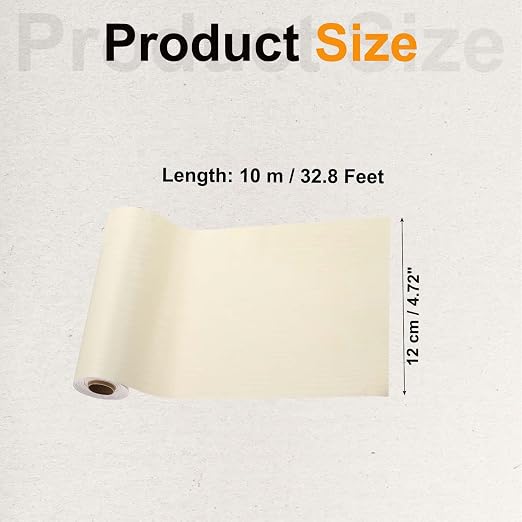 PATIKIL Wood Grain Tape 4.7" x 32 ft, Self-Adhesive Wood Texture Repair Tape Realistic Wooden Effect Patch for Furniture Cabinets Floor Walls, Beige