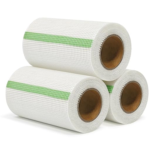 QILIMA Drywall Joint Tape 6 Inch x 75 Feet- Self-Adhesive Mesh Tape for Drywall Repair, Crack Fixing, Joint Taping, Easy to Apply, Heavy Duty Fiberglass Reinforcement