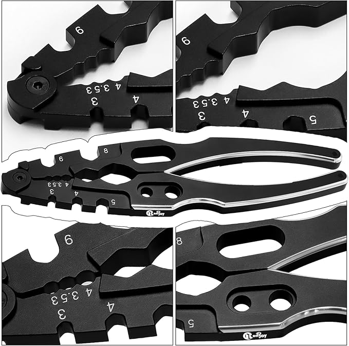 Multifunction RC Shock Absorber Plier with 4PCS Wrench 3.0/3.2/3.5/3.7/4.0/5.0/5.5/6.0mm Turnbuckle Nut Ball Joint Remover for RC Car Boat Model Repair Tool Kit