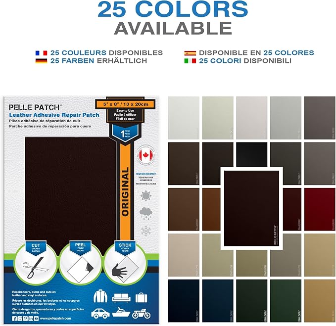 Vinyl Repair Patch Self Adhesive - 25 Colors Available - Original 5x8 - Wine