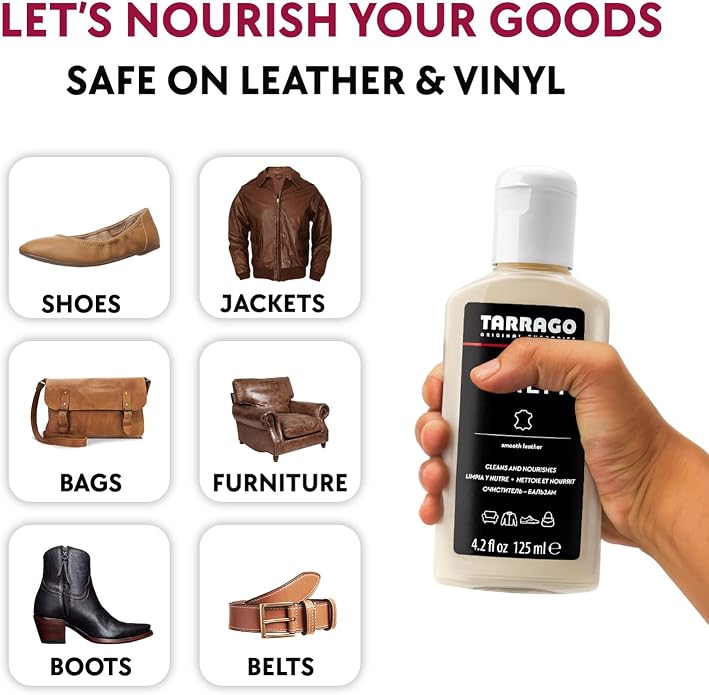 Tarrago Leather Balm Conditioner- Nourishes and Restores Color for Smooth, Patent, Exotic, and Reptile Leather - 4.23oz