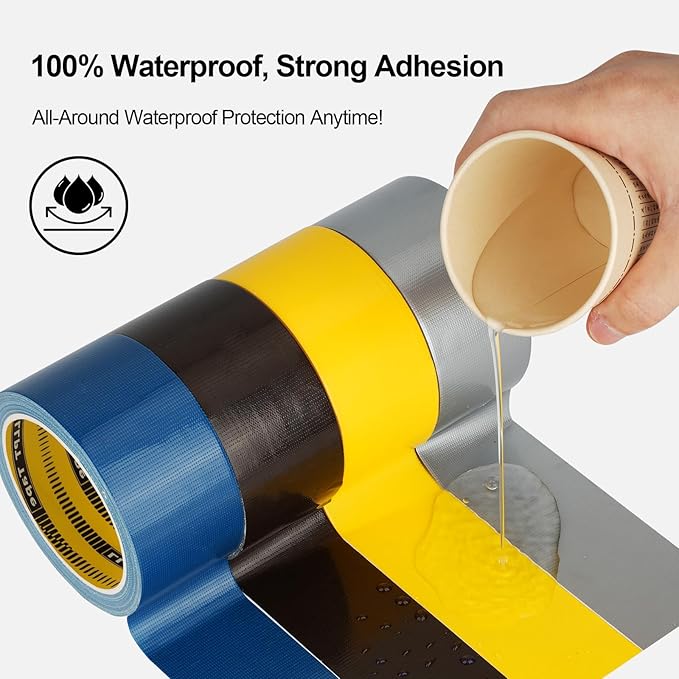 LLPT Duct Tape Dark Brown Premium Grade 2.36 Inches x 108 Feet Heavy Duty Easy Tear Strong Adhesive for Moving Packing Color Coding Art Craft DIY Projects Repair (DT254)