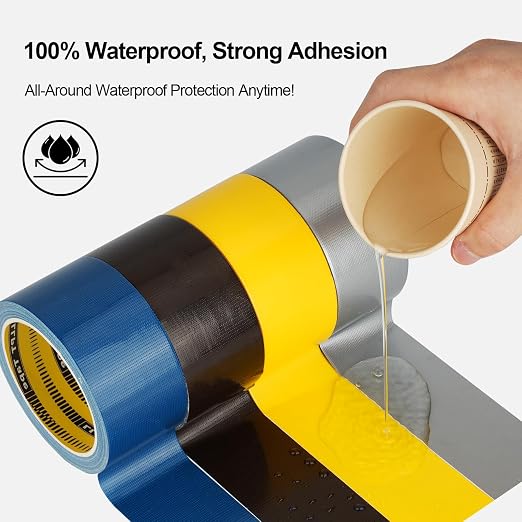 LLPT Rainbow Colored Duct Tape 2 Inch x 45 Ft Per Roll 6 Premium Packs | Assorted Colorful, RoHS, Weather Resistant, No Residue Hand Tearable for Moving Packing Color Coding Art Craft DIY Project