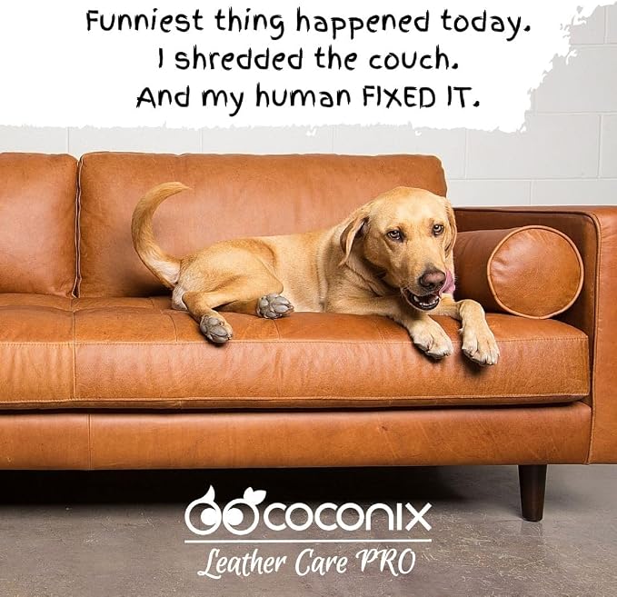 COCONIX Leather & Vinyl Recoloring Balm - Pure Black | Restore Faded, Worn, and Peeling Leather and Vinyl on Sofas, Chairs, and Car Seats | Vibrant Colors with Simple Application