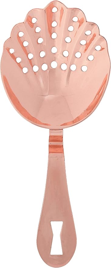 Barfly Scalloped Julep Strainer, Copper