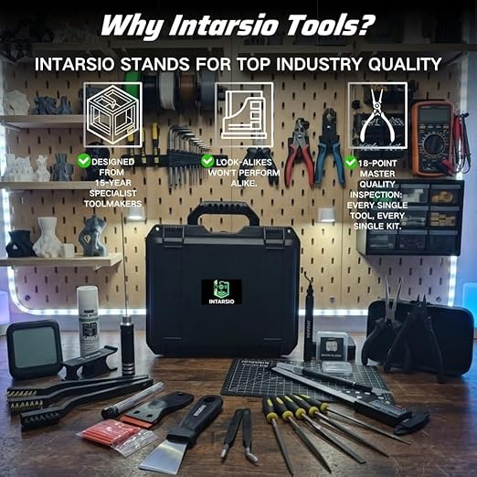 59pcs 3D Printer Tools Kit with Hard Case, 3D Printer Accessories incl Deburring Tool, Digital Caliper, Hygrometer, Nozzle Clog Poke, Pilers, Flush Cutter, for Bambu Lab, Ender 3, FDM/SLA Printers etc