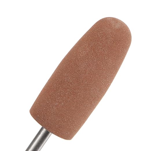 uxcell 3pcs 400 Grits Abrasive Mounted Stone 2.35mm Shank 2/5"(10mm) Dia Conical Heads Stone Grinding and Polishing Wheels for Nail Polishing