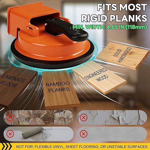 Floor Gap Fixer Tool, Heavy Duty Floor Gap Fixer, Suction Cup Flooring Tool, Quick Lock & Release Repair Tool for Vinyl, Wood, Laminate Floors