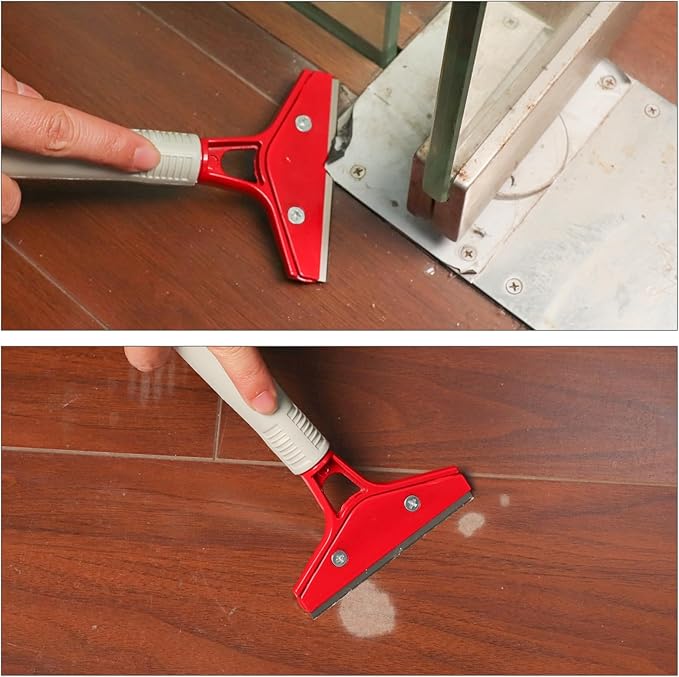 Razor Blade Scraper, Red Color Wallpaper Remover, Adhesive Removal Multi-Purpose Paint Scraper for Scraping Labels, Decals, Stickers, Caulk, Paint from Glass, Floor, Window (1 Pack, 10 Extra Blades)