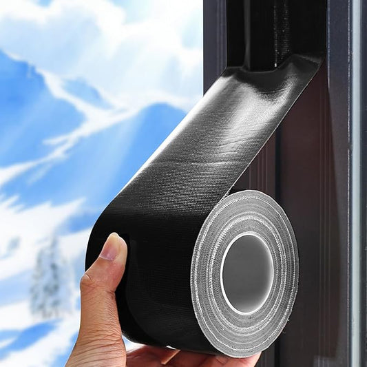 Window Sealing Tape, Window AC Insulation Air Conditioner Sealing Around Frame, 3 inch X 65.5 FT, Blocker for Cold Heat Air, Waterproof Tape for Repair, Heavy Duty No Residue (Black)