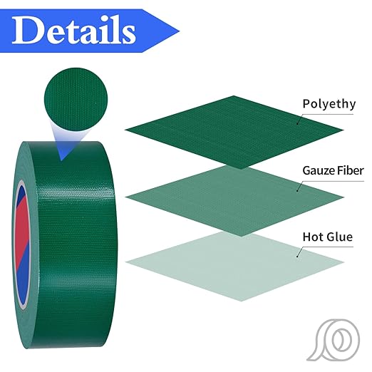 Green Heavy Duty Duct Tape, 2 Inch x 55 Yards, Industrial Grade Waterproof & UV Resistant, Strong Adhesive for Indoor Outdoor Repairs, Crafts, Home Improvement, Moving Packing and DIY Projects