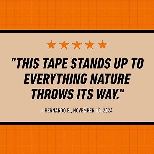 Gorilla All Weather Duct Tape, Black, 1.88" x 25 yd (Pack of 6) - UV and Temperature Resistant Waterproof Tape for Outdoor Repairs