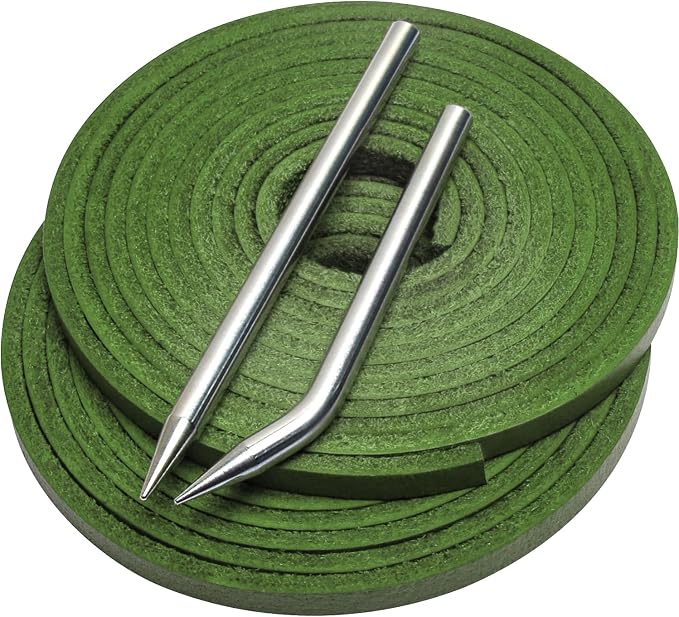 Softball Baseball Glove Lace, Mitt Lace Repair Kit Includes 2 Leather Laces and Lacing Needle for Catcher's Glove