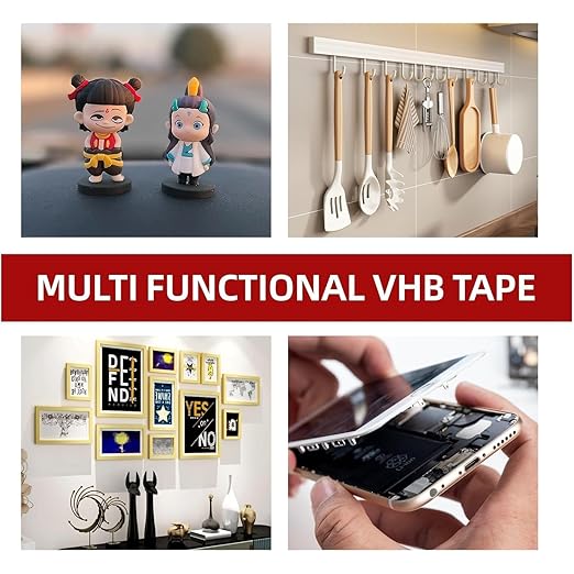 3M Double Sided Tape Heavy Duty 1/4 Inch x 15.4 Ft 2 Pack, Waterproof 5925 Foam Mounting Tape for Automotive, LED Strip, Trim, Mirror, Wall Décor, Home & Industrial Use, Heat & Weather Resistant