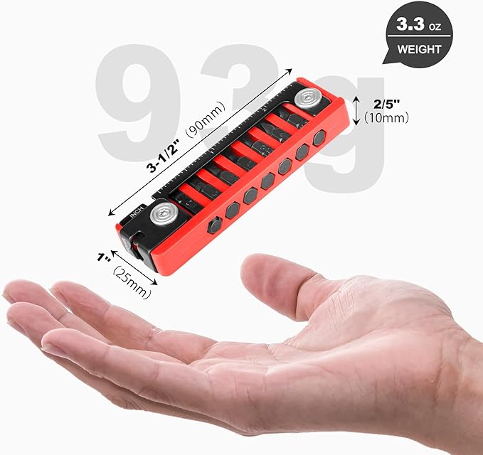 HAUTMEC 7 IN 1 Bike Multitool with Hex Wrenches, Screwdrivers, Ruler, Joint Levers, Key Ring for Bike Repair Tool Kit Christmas Gifts for Him Husband Birthday Gifts from Daughter Son Wife Kids,HT0420