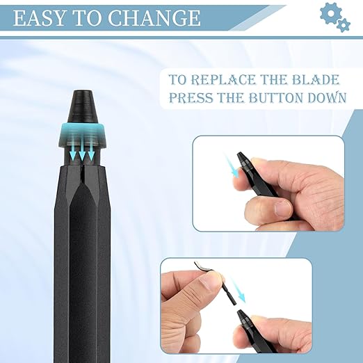 Deburring Tool with 12 HSS Blades, 12 High-Speed Steel Blades for 3D Prints, Metal, PVC & Plastic