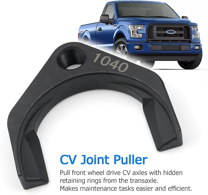 Efficient 1040 CV Joint Puller Adapter - 63mm Wide Opening, Carbon Steel Inner Axle Removal Tool, Front Wheel Drive Axle Pulley Attachment Adapter