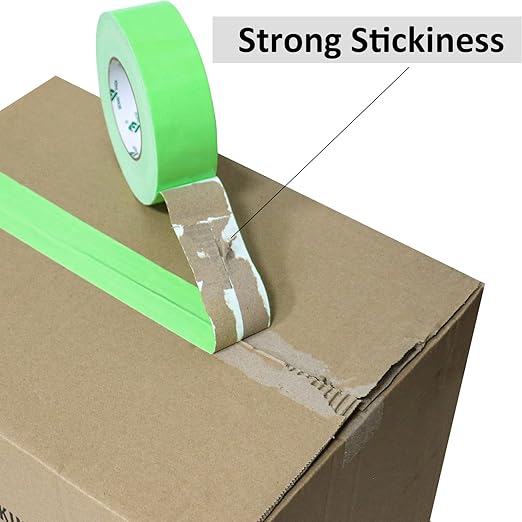 BOMEI PACK Green Duct Tape, Heavy Duty Strong Waterproof Industrial Color Duct Tape 9.0mil x 1.88inch x 60yds for Packing and Repairing