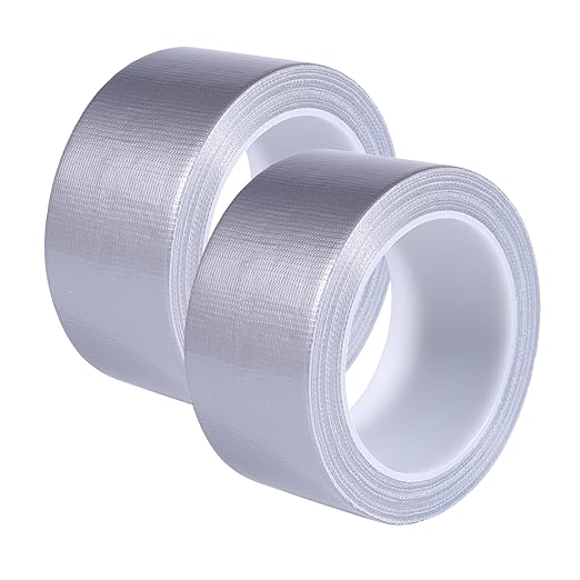 Duct Tape Heavy Duty Silver 2 Pack - High-Tack Adhesive Waterproof Tape for Rough Surfaces & Wood Metal - No Tool Hand Tearable for Home Repair, Camping & HVAC - 2 Inch x 20 Yards