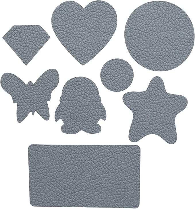 8 Pieces of Self-Adhesive Leather Repair Patches Tape Stickers for Sofas, Bags,Furniture,Car Seats,Waterproof and wear-Resistant (Grey)