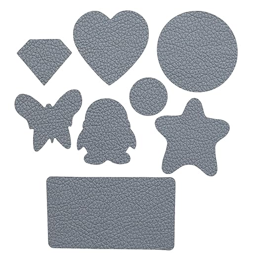 8 PCS Self-Adhesive Leather Repair Patch, Wear-Resistant Tape Sticker for Sofa,Bag,Furniture,Car Seats (Grey)