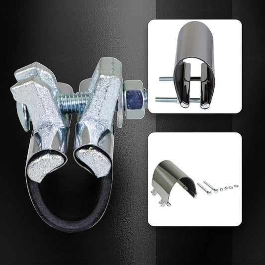 Highcraft Pipe Repair Clamp 4'', IPS Double Bolt, 6” Long, Stainless Steel (5 Pack)