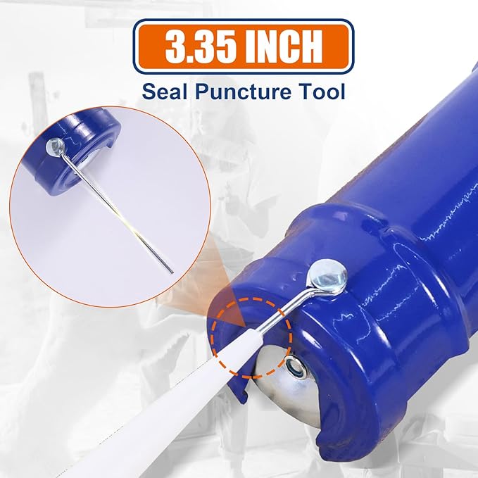 WADFOW Caulking Gun, No Drip Caulk Gun,9" Drip Free Hand Caulking Gun with Comfort Grip,Smooth Round Rod for 10oz Caulk Tubes,WCG2309D,Blue