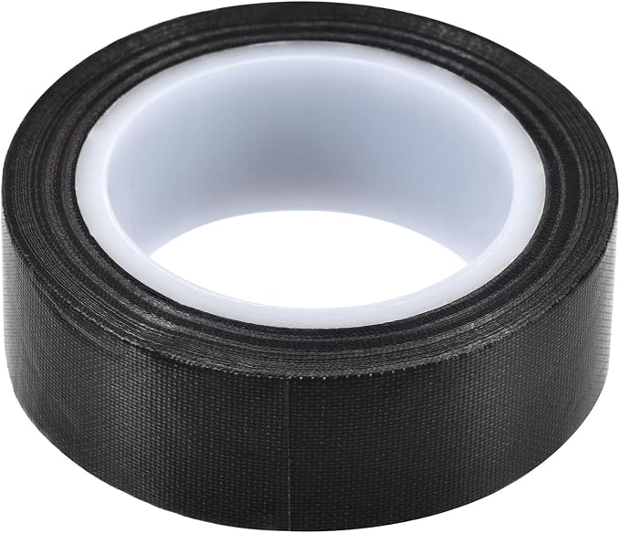 uxcell Heat Resistant Tape High Temperature Heat Transfer Tape PTFE Film Adhesive Tape 19mm Width 10m 33ft Length Black