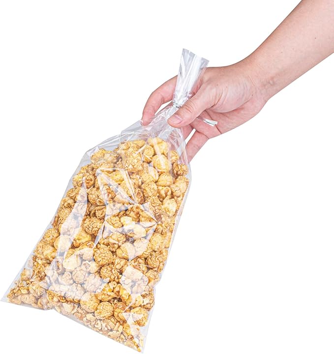 Restaurantware 14 Inch x 7 Inch Heat Seal Bags 100 High Clarity Resealable Pouches - No Flap Recyclable Clear Plastic Resealable Bags Heat Sealable For Snacks Or Meals