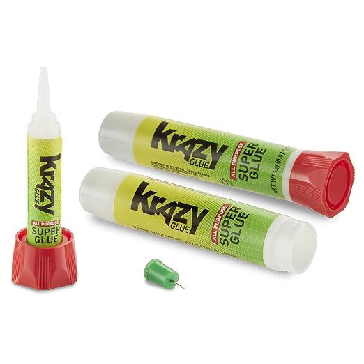 Krazy Glue All-Purpose Super Glue Tube 2g (2 Pack) Great for Everyday Household Repairs; Forms an Extra-Strong Bond on Wood, Rubber, Glass, Metal, Plastic and Ceramic