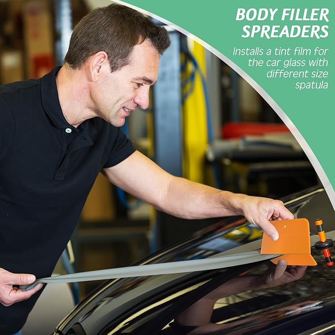 Frienda 20 Pcs Body Filler Spreaders Plastic Tools for Automotive Applying Putties Glazes Caulks and Paint (4 Sizes)