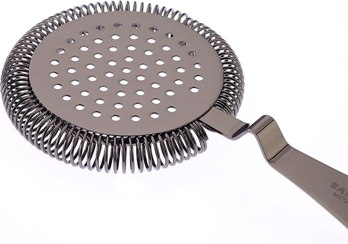 Barfly Deluxe Antique Hawthorne Spring Strainer, Gun Metal Black