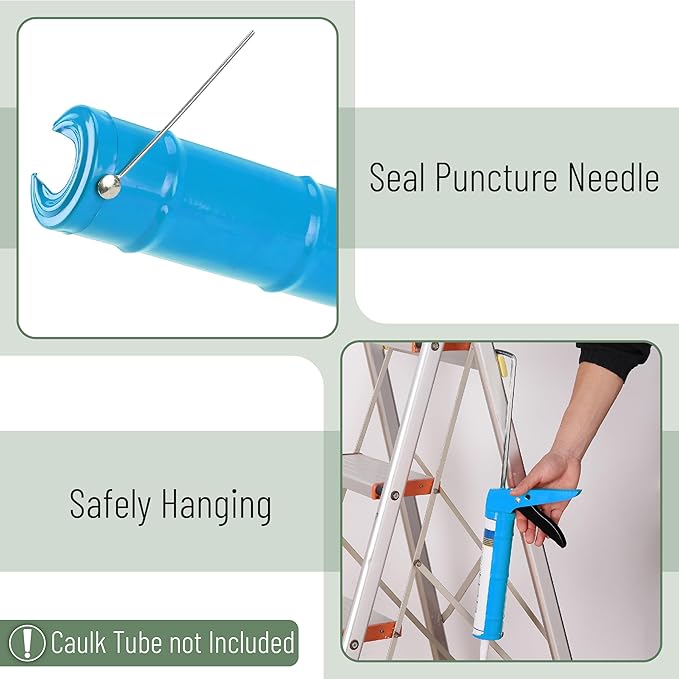 Bates- Caulking Silicone Gun, 10:1 Thrust Ratio, Hand Caulking Guns, No Drip