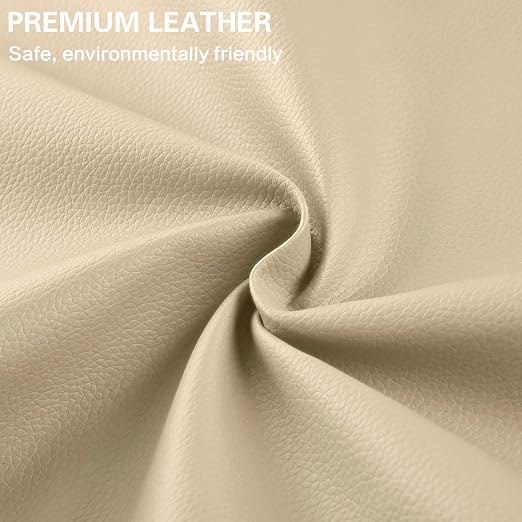 Self Adhesive Leather Repair Patch Kit, 35 in x 79 in Large Vinyl Leather Repair Tape for Furniture, Car Seat, Couch, Sofa, Chair Beige