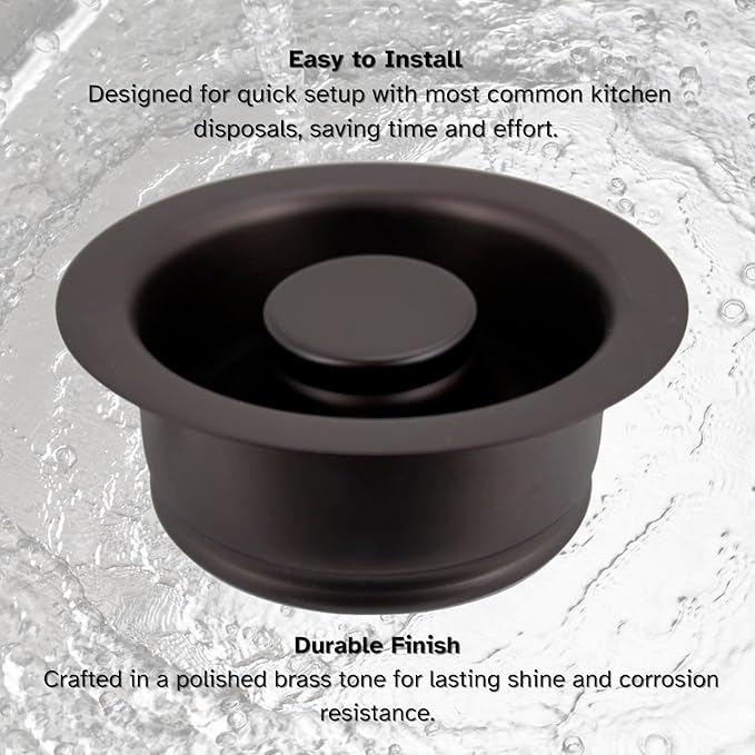 Westbrass D2089-50-12 4-1/4" Kitchen Sink Waste Disposal Drain Flange and Stopper, Oil Rubbed Bronze (50-Pack)