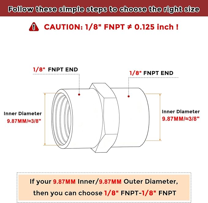 Pack of 12, 1/8" FeMale NPT to 1/8" FeMale NPT Solid Brass Pipe Fitting Coupler, Brass Coupling Hose Fittings Adapter for Pipe Leak Repair, Bathroom Remodeling, Tool Extensions
