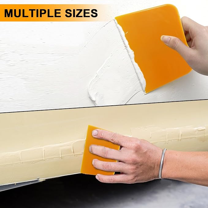 Body Filler Spreaders, Plastic Spreader,4, 5, 6 Inch Reusable Automotive Body Fillers Hard for Applying Fillers, Putties, Glazes, Caulks and Paint (3)