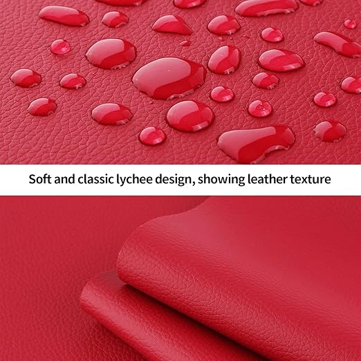 Oversized Leather Repair Tape, Adhesive Repair for Leather,17.7 x 78.8inches, for Sofas, car Seats, Furniture, Bags, Jackets, Armchair Tear Repair Patches (Red)