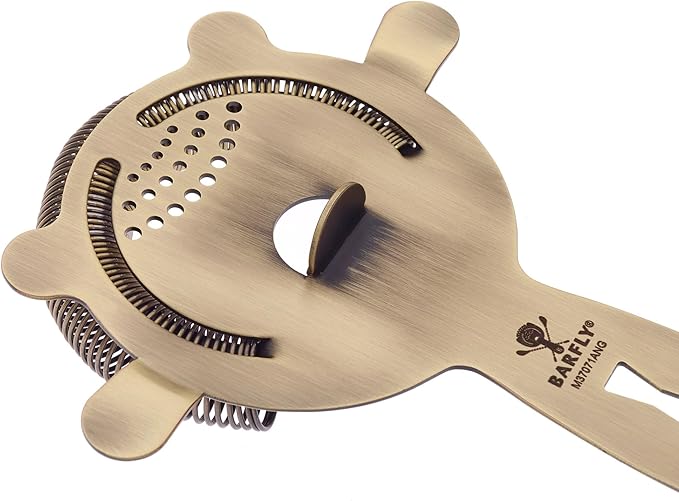 Barfly 4 Prong Heavy Duty Bar Strainer, Antique Gold
