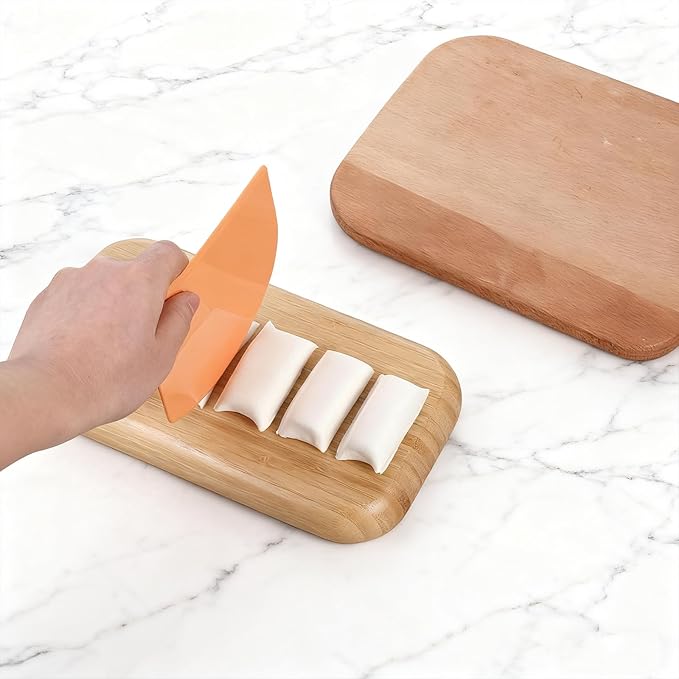 2PCS Orange Silicone Bench Scrapers, Curved Edge Bowl Scrapers Flexible Dough Spatula, Silicone Spatula Scraper for Sourdough, Scraper Tool for Baking Shaping Pastry Dough Proofing Scraping Food