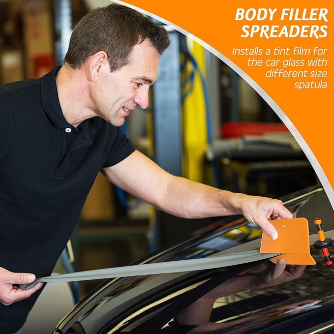 Frienda 24 Pcs Body Filler Spreaders Plastic Tools for Automotive Applying Putties Glazes Caulks and Paint (3 Sizes)