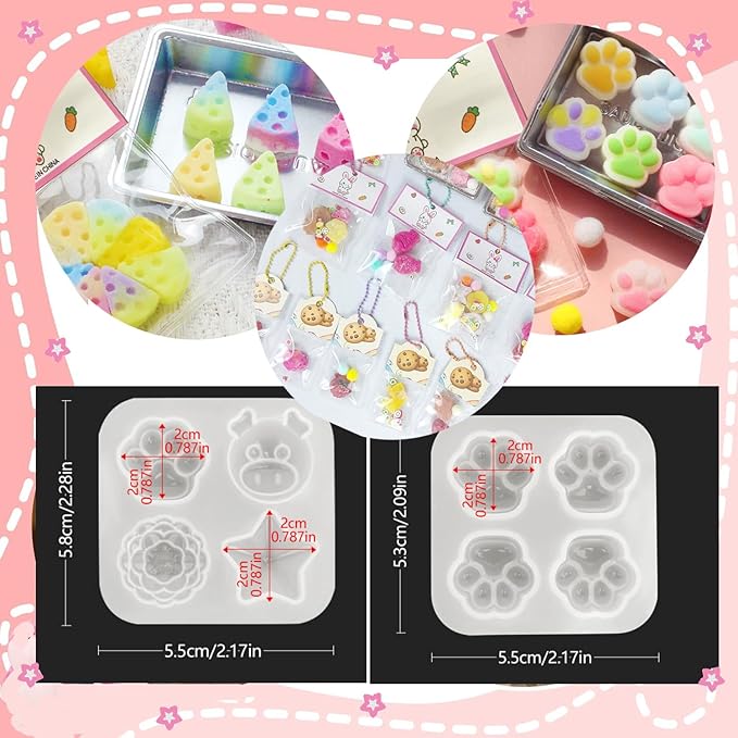 Wesfen Mini Squishy Kit Easy-to-Use Squishy Kit - 1:1 AB Liquid Silicone, Taba Squishy Kit (mini)