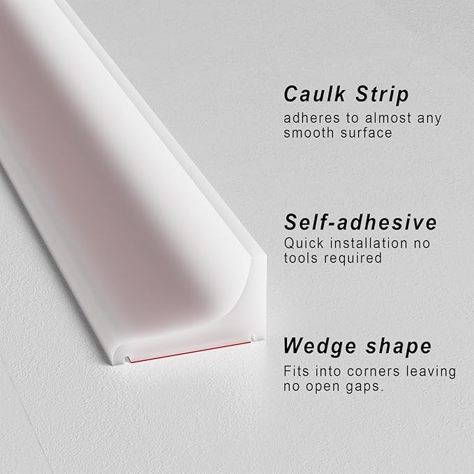 Silicone Shower Threshold Water Dam, Kitchen Sink Splash Guard, Shower Barrier Water Dam(118inch)